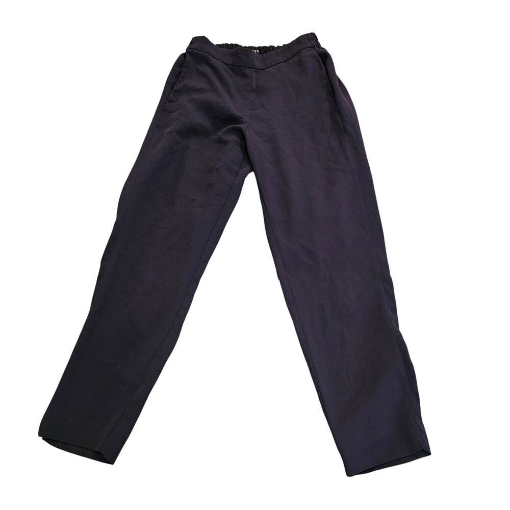 J.Crew Jamie Pant Size 4 Navy Pull On Career Ankle Dress Pants Tapered